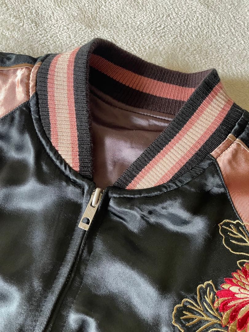 スカジャン リバーシブル【花旅楽団】金魚刺繍