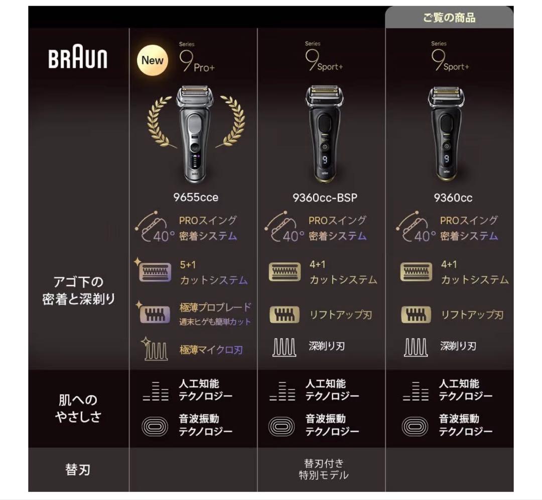 【新品未使用】Braun Series 9 Sport+ (9360cc)