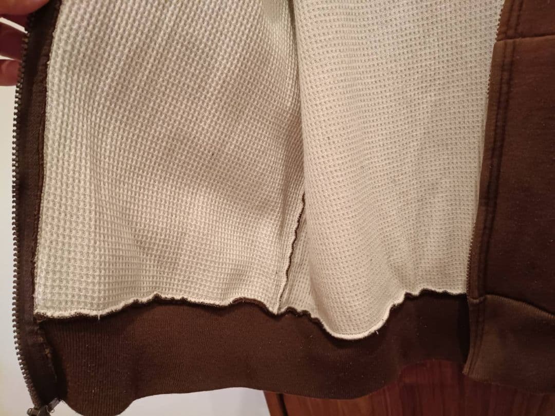 CAMBER ブラウン ジップアップパーカー M