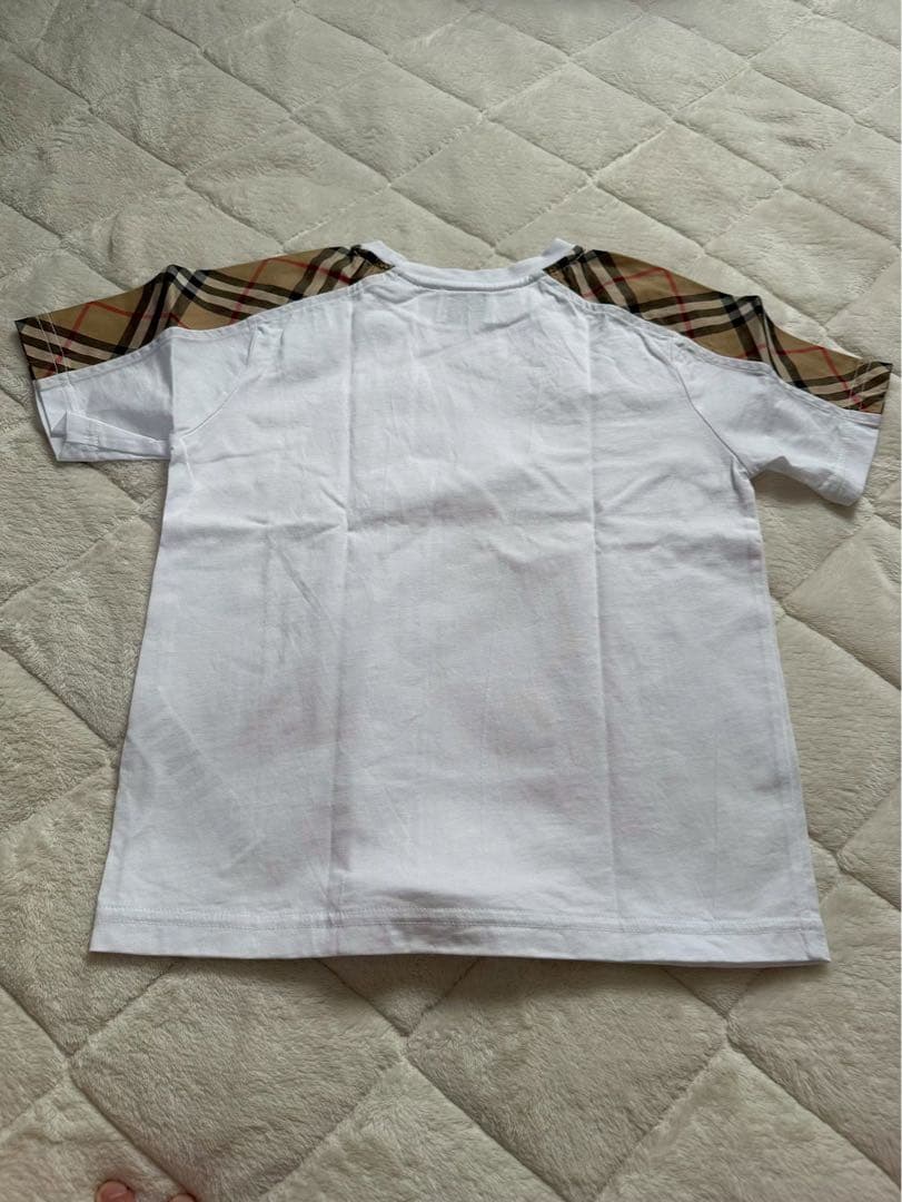 BURBERRY チェック柄袖 Tシャツ 6Y