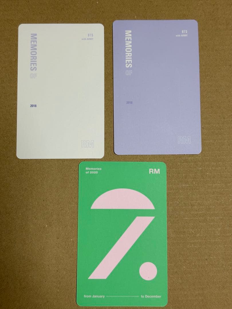 ３枚 RM BTS 2018 2020 メモリーズ　DVD ブルーレイトレカ