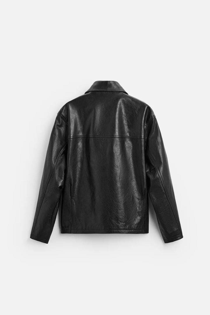 ZARA定価39900円 本革 A2 レザージャケット ブラック　美品