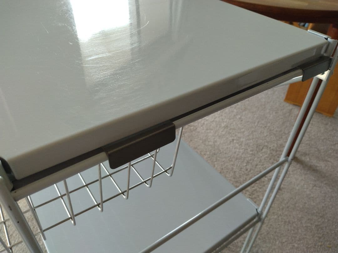 【美品】MUJI無印良品 スチールユニットシェルフ小ワイド86cmバスケット×2