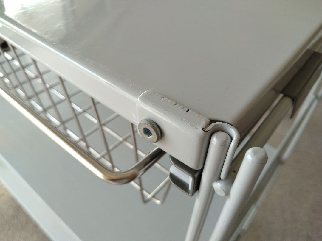 【美品】MUJI無印良品 スチールユニットシェルフ小ワイド86cmバスケット×2