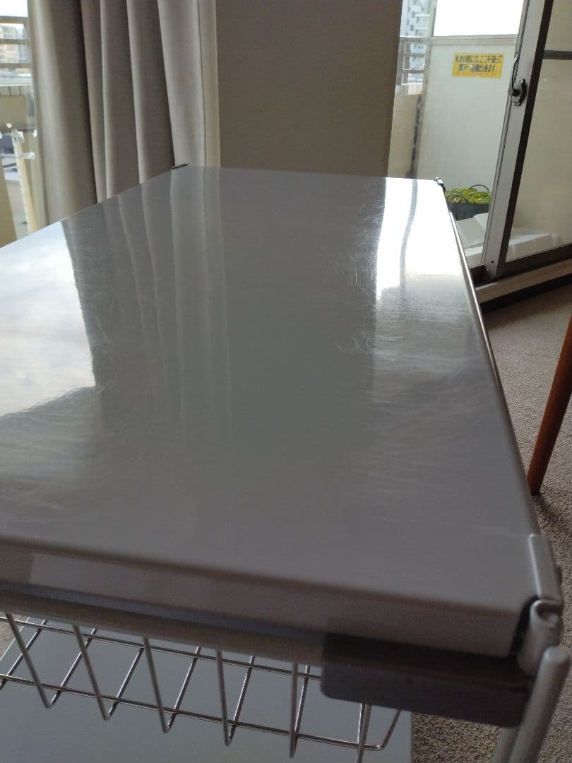 【美品】MUJI無印良品 スチールユニットシェルフ小ワイド86cmバスケット×2