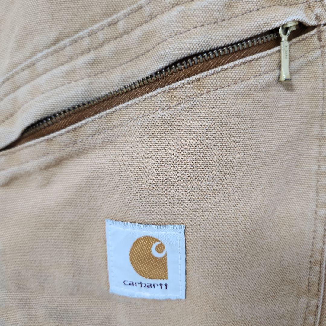 ☆nqnq☆Carhartt ダック 長袖つなぎ 中綿 ワンポイント