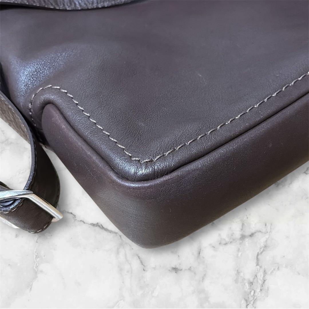 土屋鞄 メッセンジャーバッグ 肩掛け レザー キャメル フラップ ステッチ