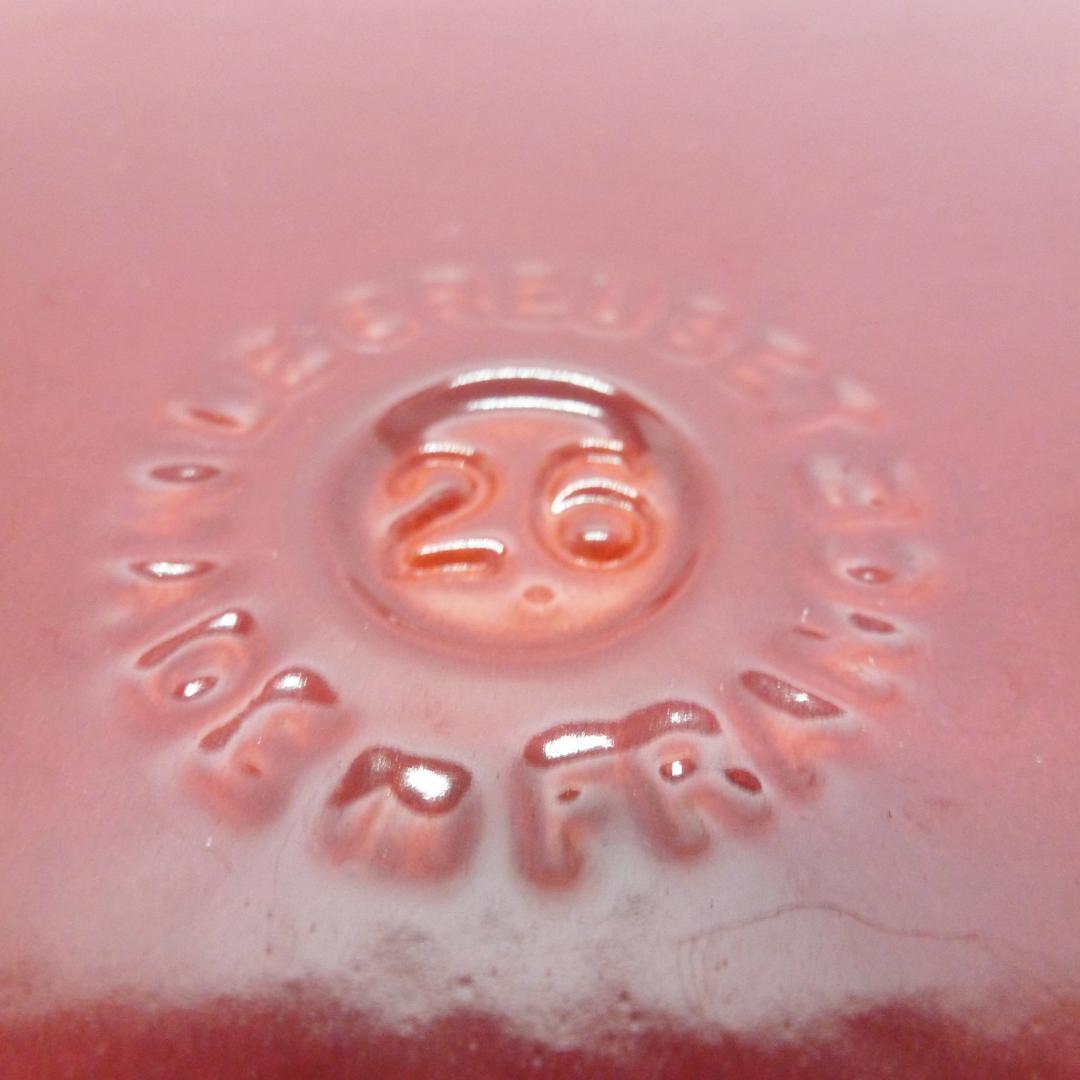 ル・クルーゼ ココットロンド 26cm チェリーレッド 両手鍋 ホーロー