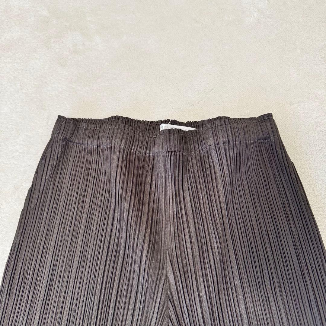 極美品✨PLEATS PLEASE XXLプリーツ　ワイドパンツ　ブラウン　膝丈