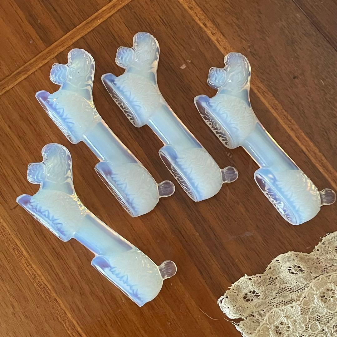 御売約　フランス♡アールデコ　プードル 　オパリン　オパルセント　ナイフレスト