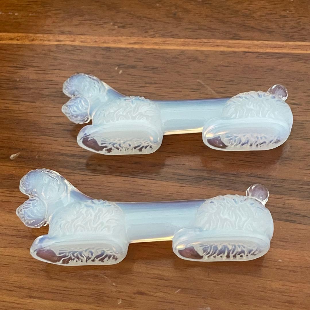 御売約　フランス♡アールデコ　プードル 　オパリン　オパルセント　ナイフレスト