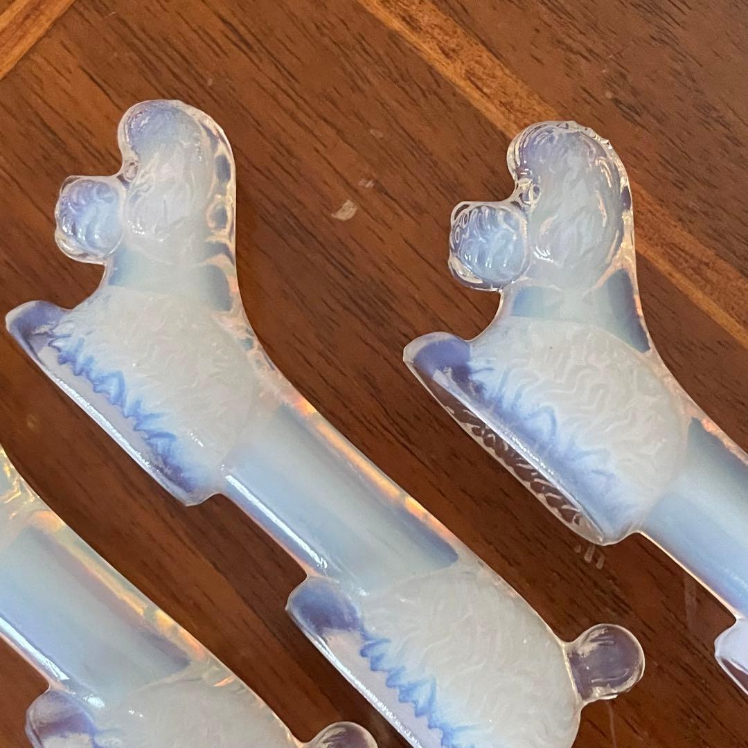 御売約　フランス♡アールデコ　プードル 　オパリン　オパルセント　ナイフレスト