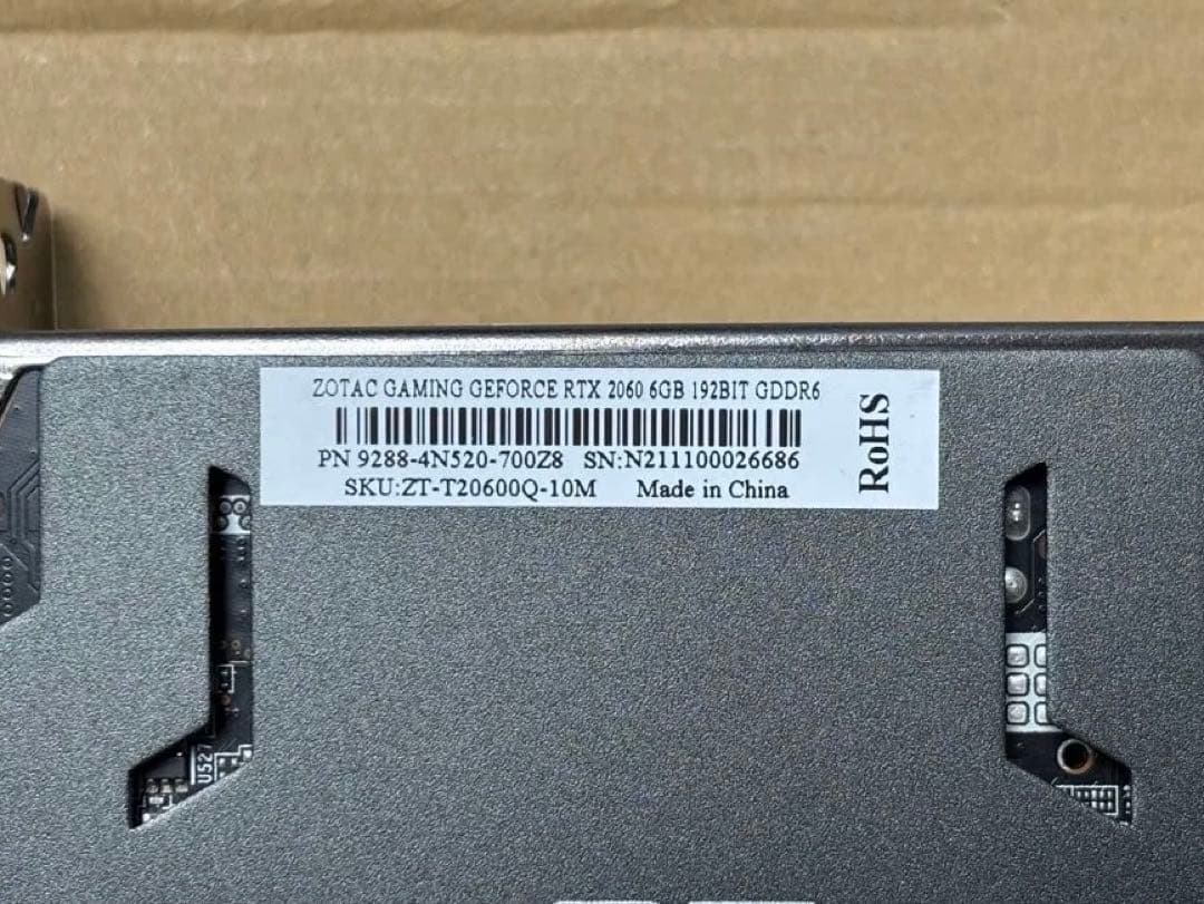 グラフィックボード・グラボ・ビデオカード ZOTAC GAMING GEFORCE RTX 2060 6GB 192BIT