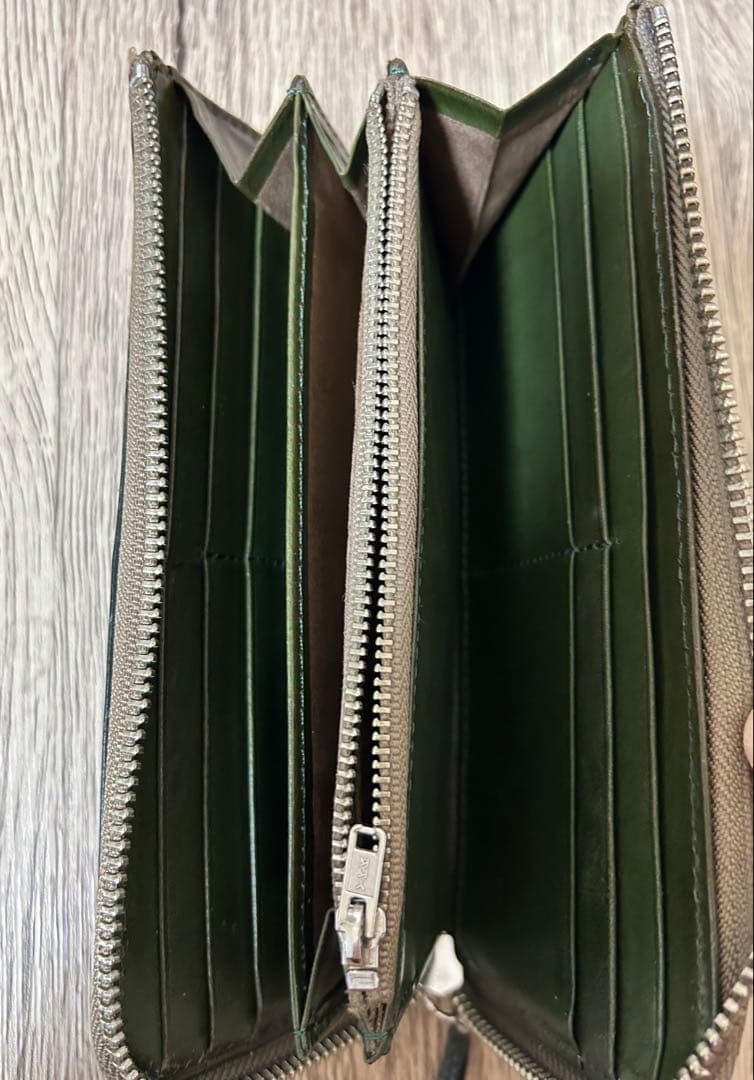 SLOWレザー長財布 （グリーン）
