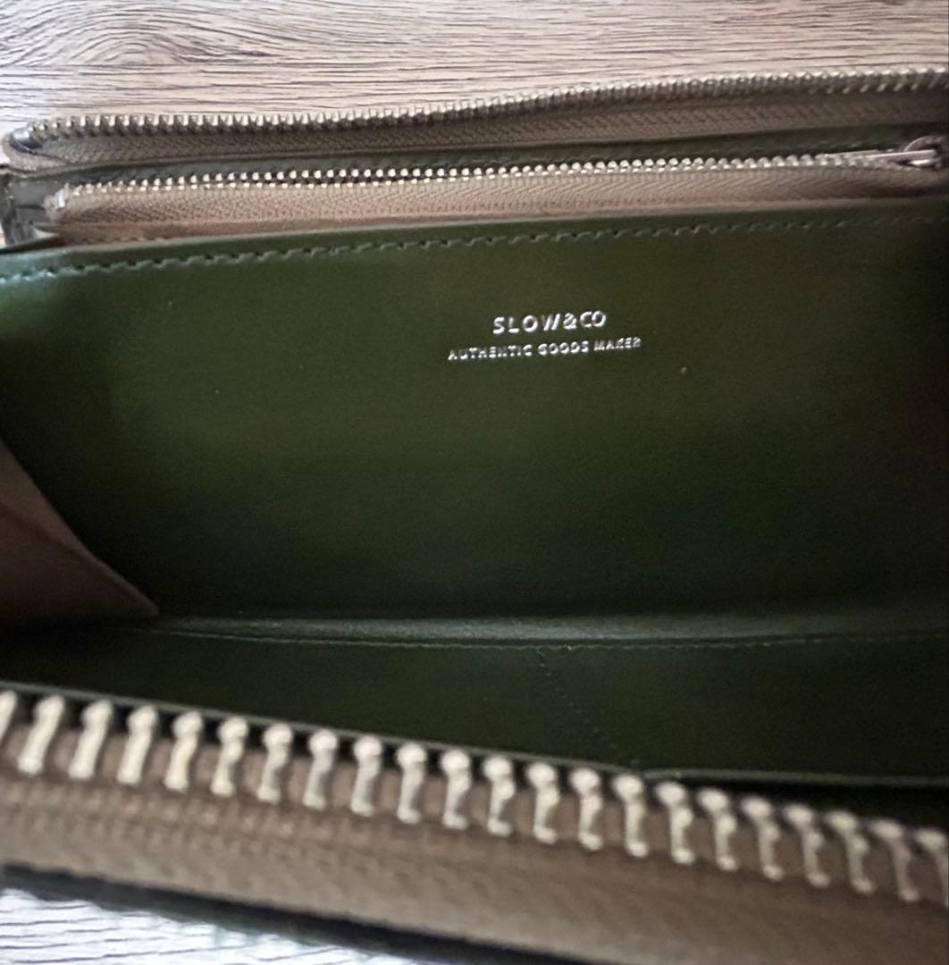 SLOWレザー長財布 （グリーン）