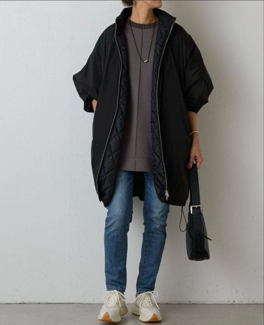 BEARDSLEY 中綿BIGポンチョコート ブラック 　¥35200 正規品