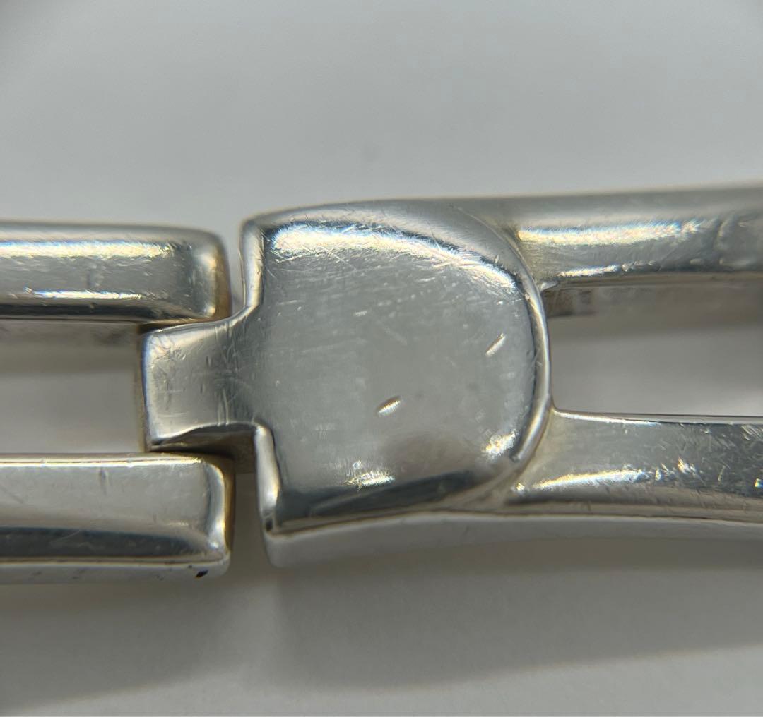 グッチ GUCCI オープンスクエアリンクブレスレット SV925 ヴィンテージ