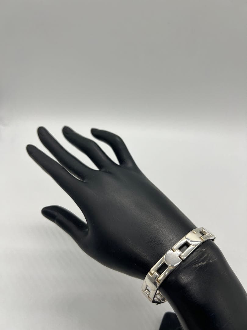 グッチ GUCCI オープンスクエアリンクブレスレット SV925 ヴィンテージ