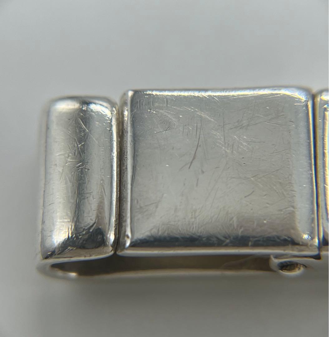 グッチ GUCCI オープンスクエアリンクブレスレット SV925 ヴィンテージ