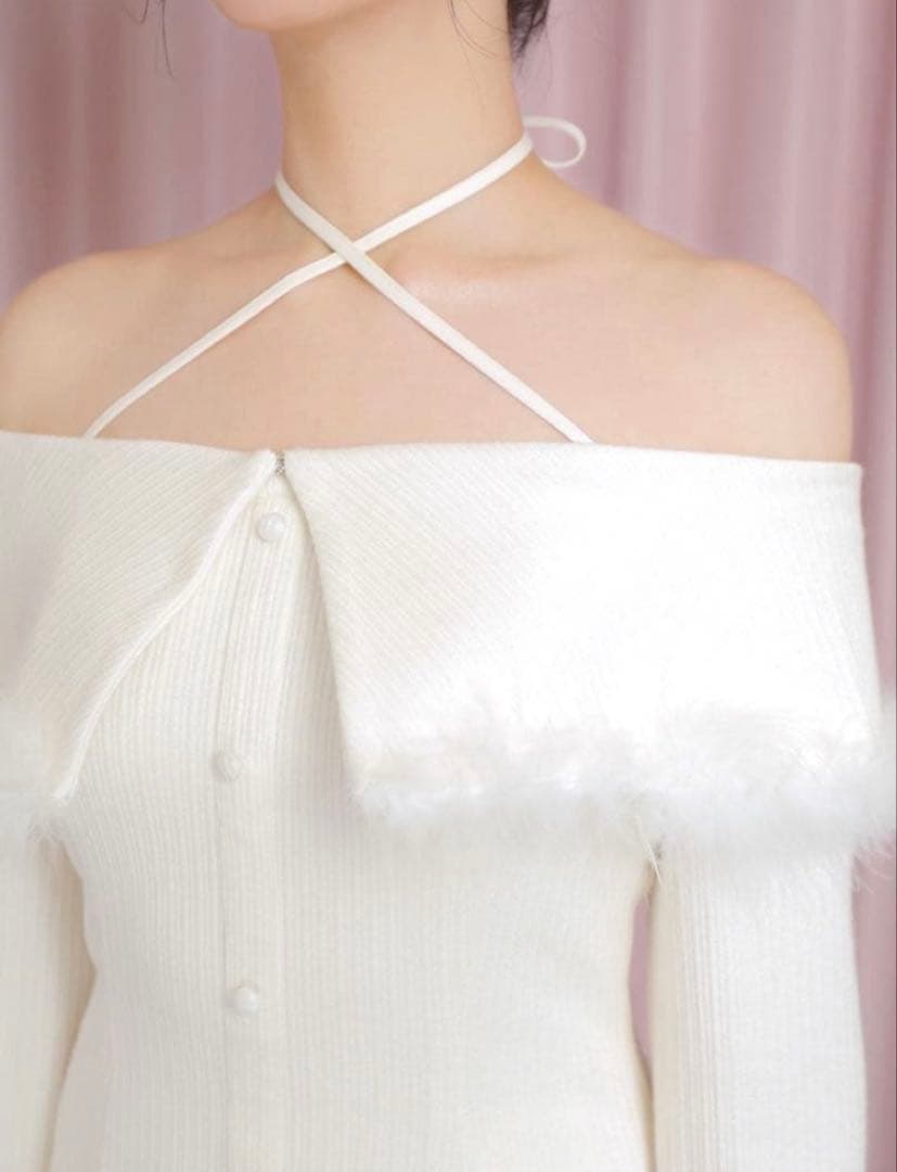 エムミーエメ 2way feather collar mini onepiece