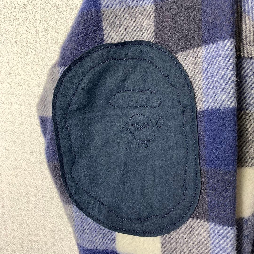 美品 A BATHING APE CPOジャケット ネルシャツ ブロックチェック