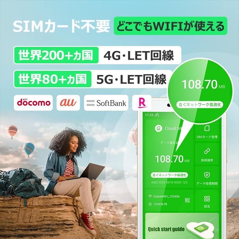 G4 Pro ギガ付きセット 3900mAhバッテリー モバイルルーターアメリカ