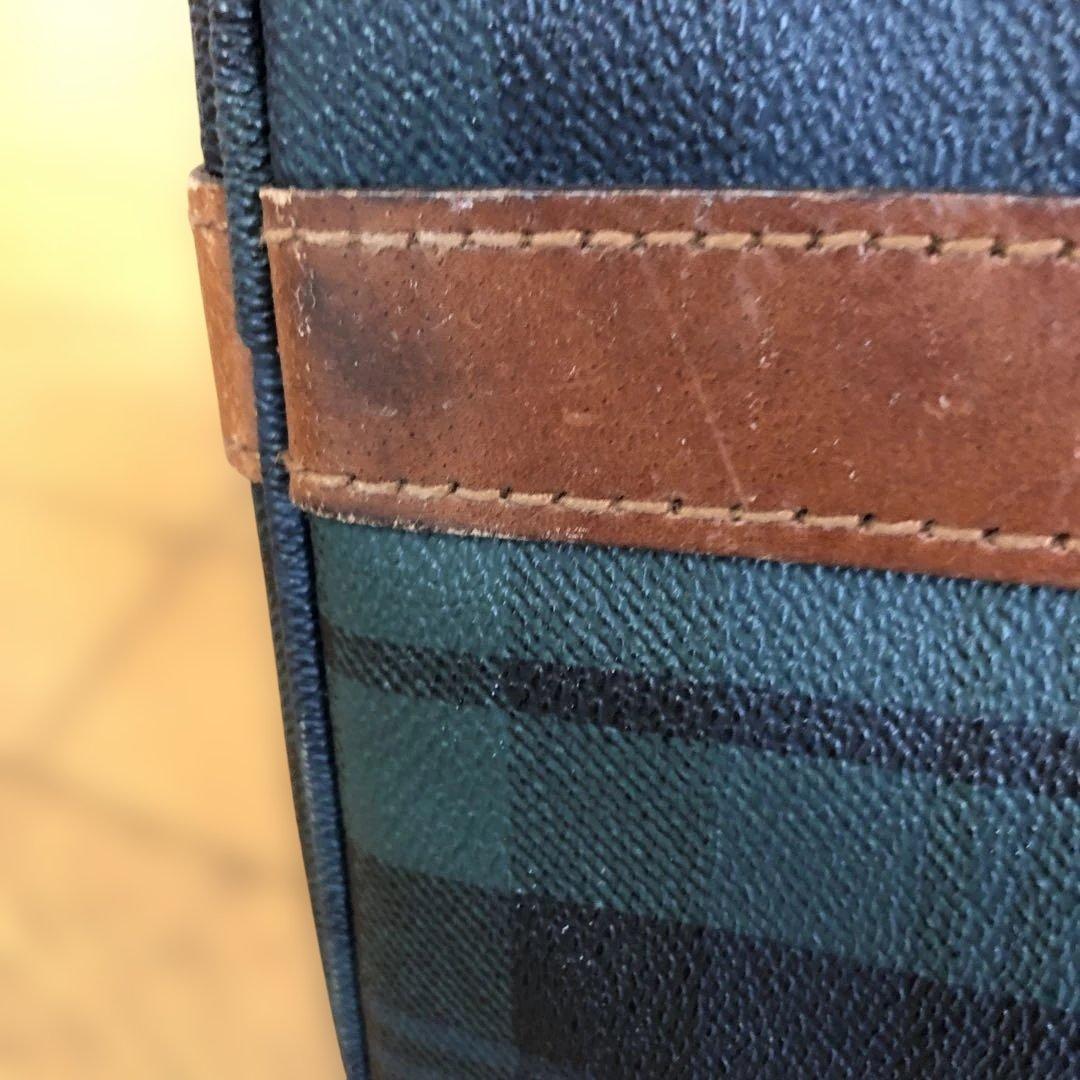 ポロ　ラルフローレン　グリーン チェック ボストンバッグ