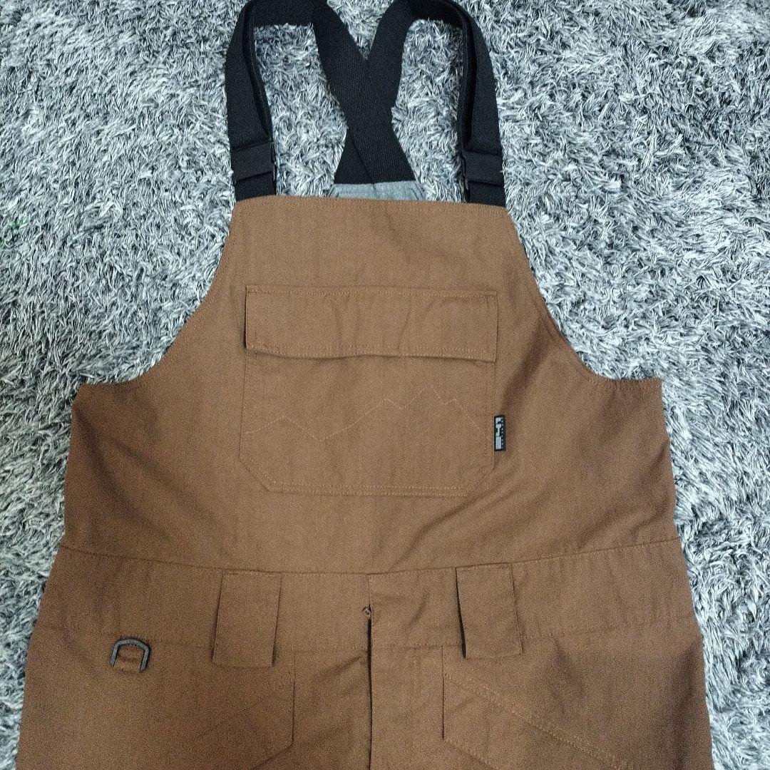 【美品】TWO FOR ONE ビブパンツLサイズ ブラウン