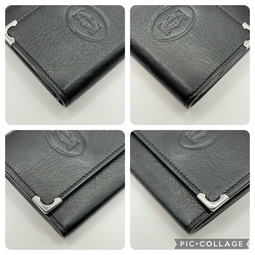 【美品】カルティエ ケース カボション レザー ブラック