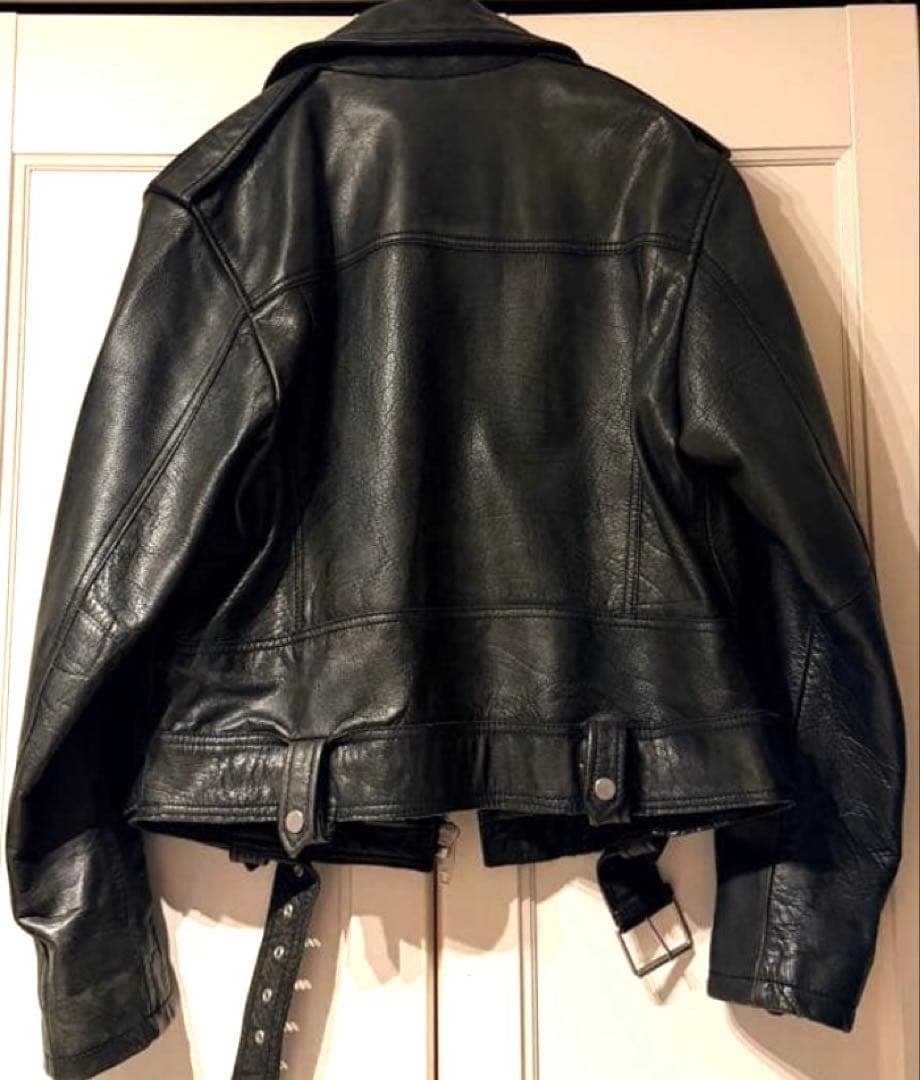 ZARA ヴィンテージ加工　本革ライダース