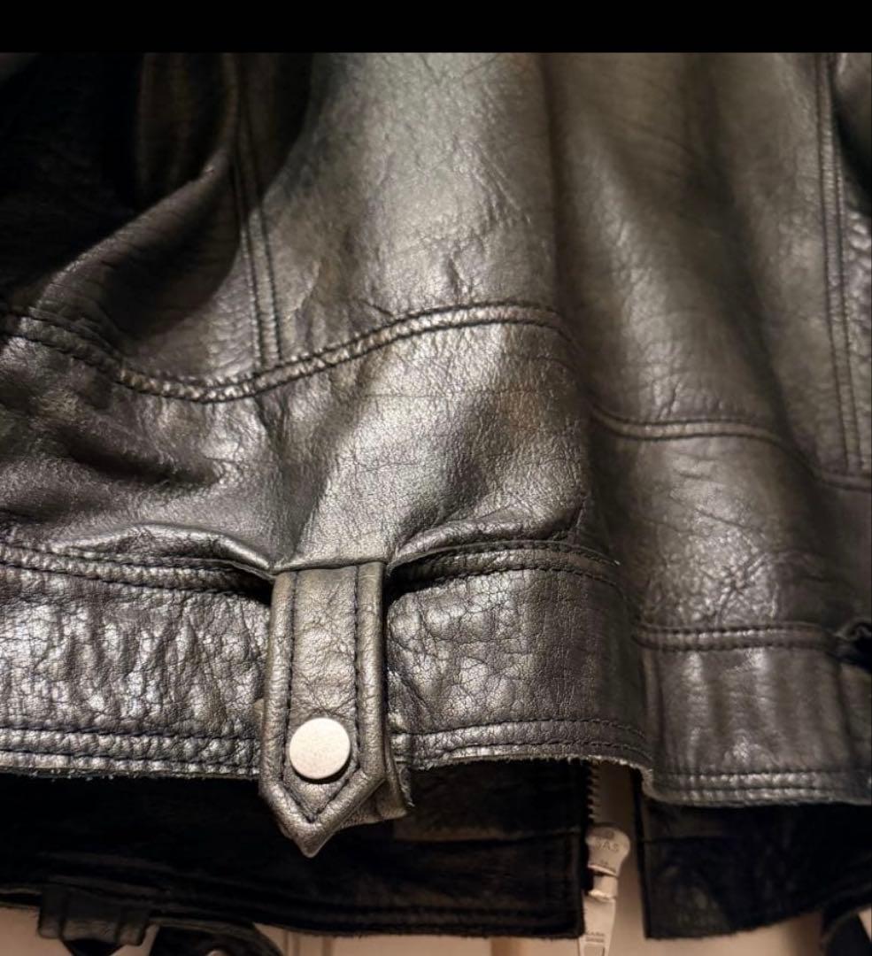 ZARA ヴィンテージ加工　本革ライダース