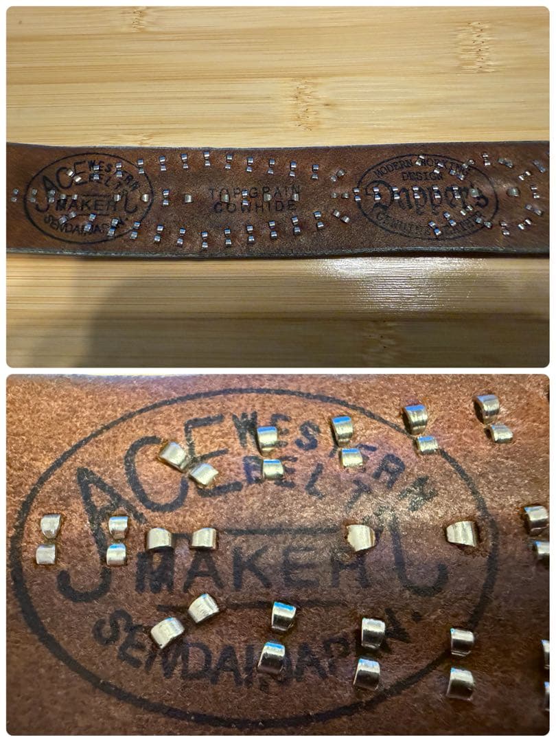 ⭐️劇レア⭐️ダッパーズ×エースウエスタンスタッズベルト⭐️マルチカラーストーン⭐️