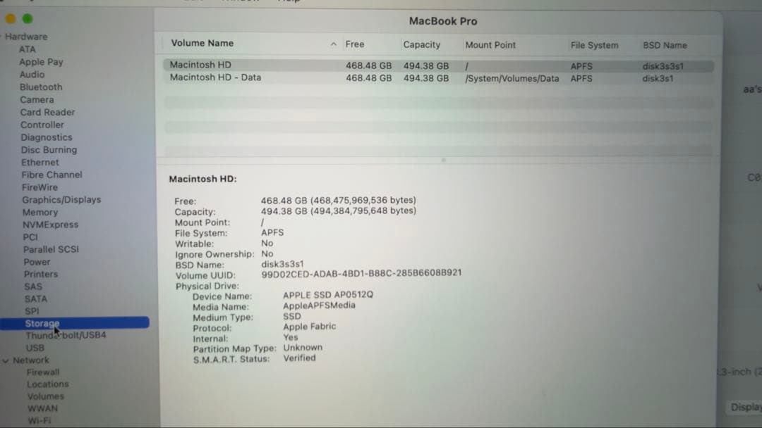 MacBook Pro 2020 13インチ M1 512GB/16GB