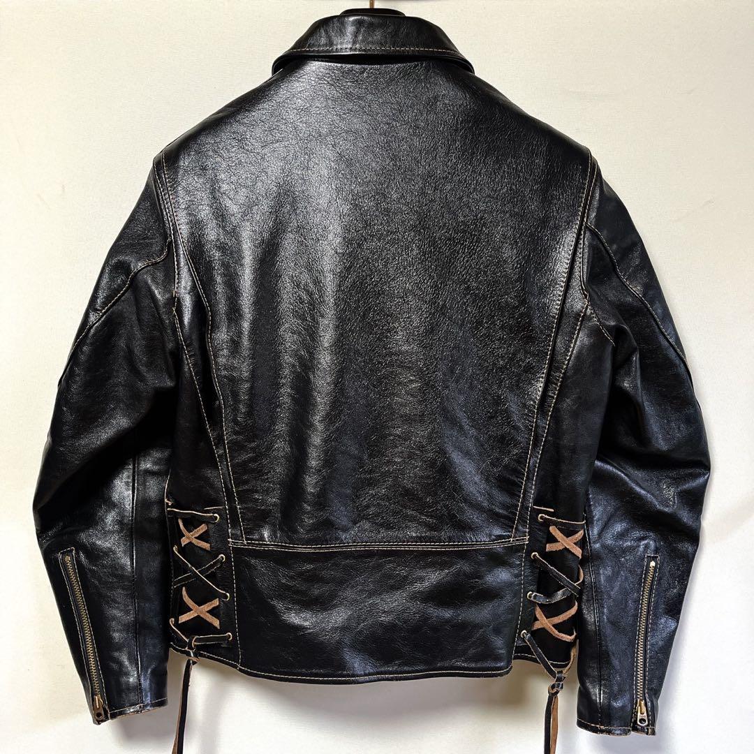 【1/4までの限定価格】フラットヘッド／ホースハイドシングルライダースジャケット