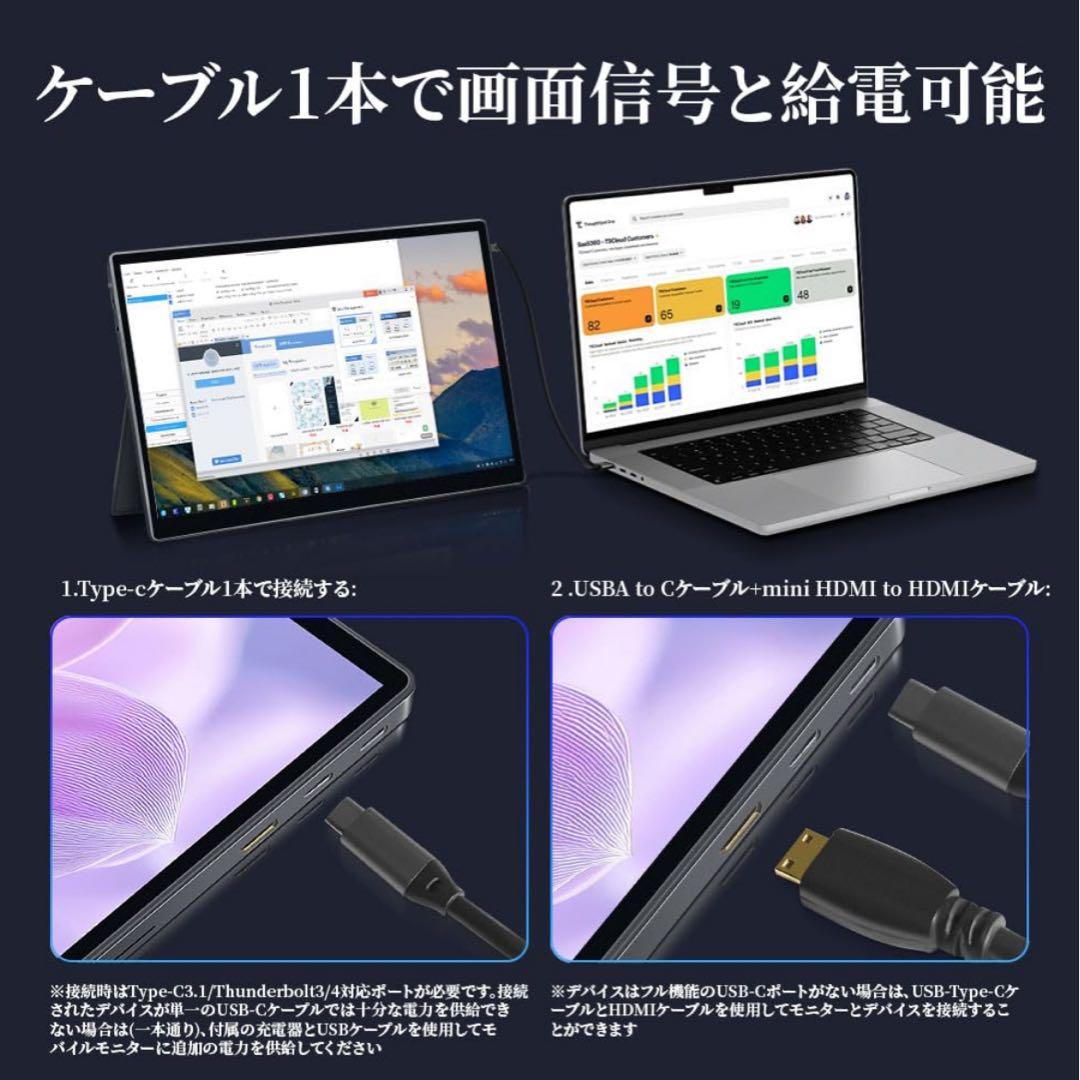 モバイルモニター 10.5インチ 3:2画面比 ポータブル 高輝度420nits