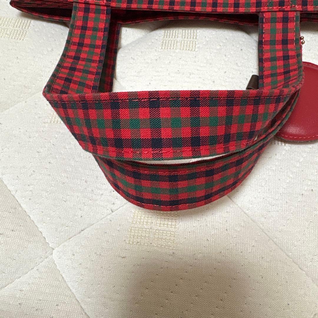 美品⭐︎familiar チェック トートバッグ