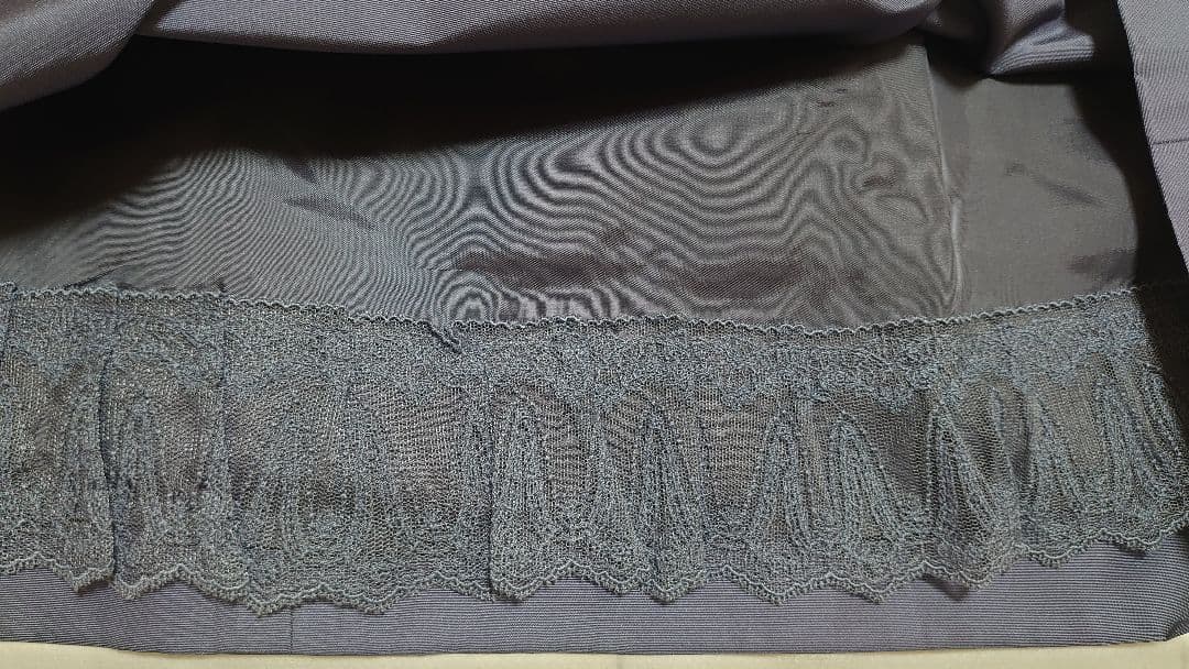 FOXEY ネイビー シルク フレアワンピース　42