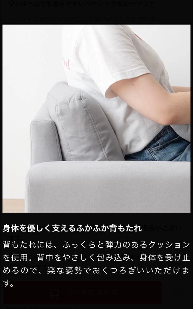 【最終値下げ】Lottie 2人掛けローソファ