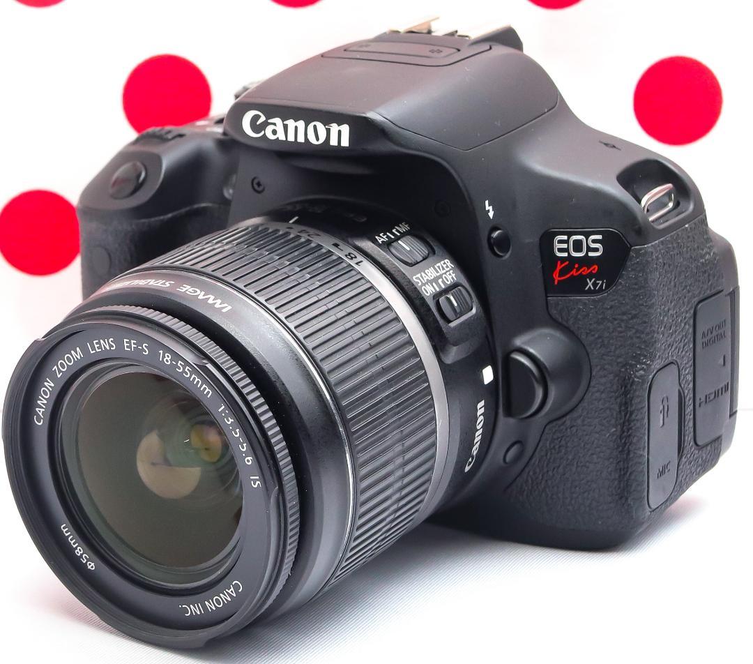 美品 Canon kiss x7i❤スマホ転送できる❤自撮り可能❤高画質一眼レフ
