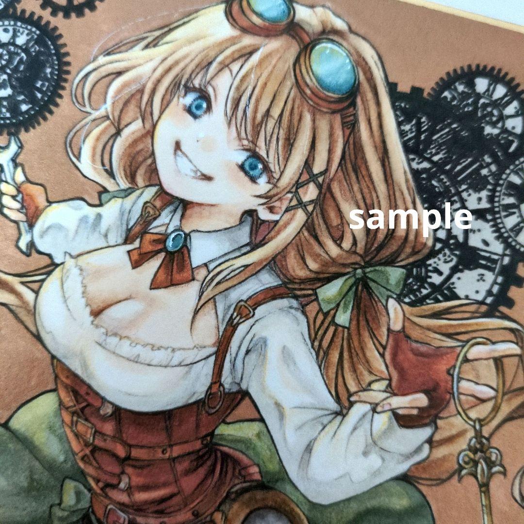 ミ*ケ様 オリジナル 手描き アナログイラスト 色紙 14