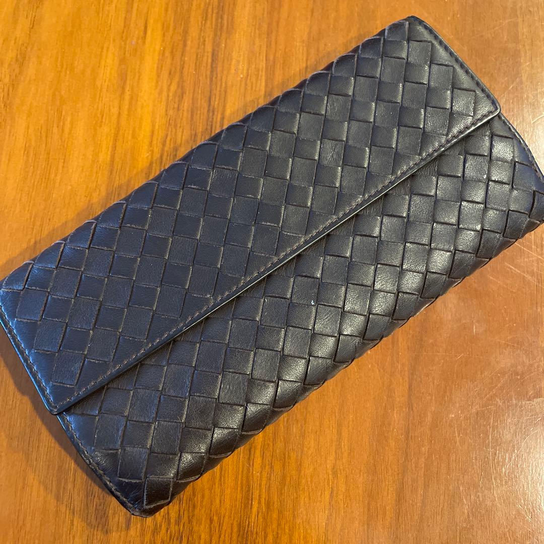 BOTTEGA VENETA ボッテガヴェネタ レザー編み込み長財布