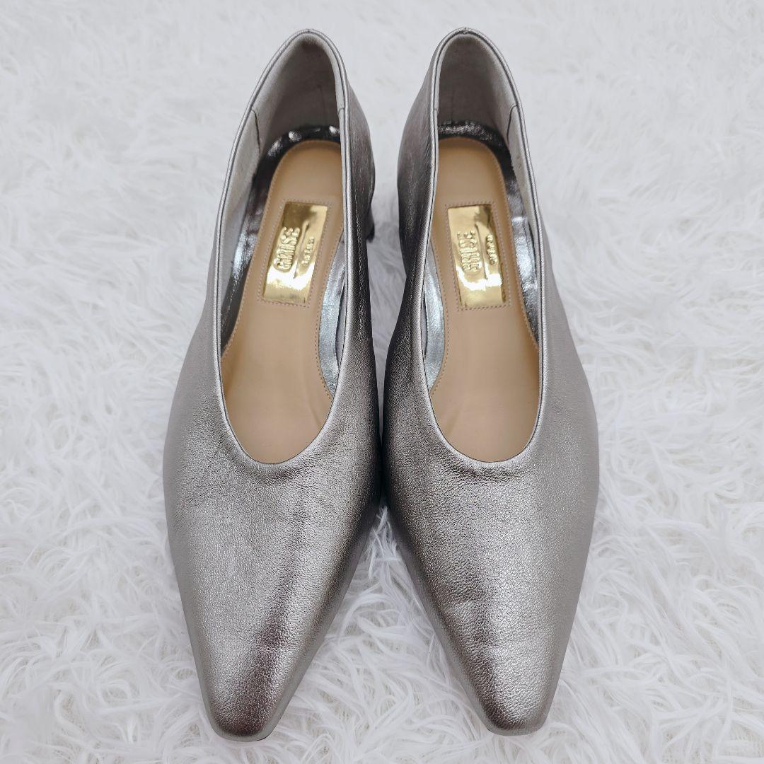 新品未使用✨️ルタロングリーズ 本革 ポインテッドトゥ パンプス 22cm