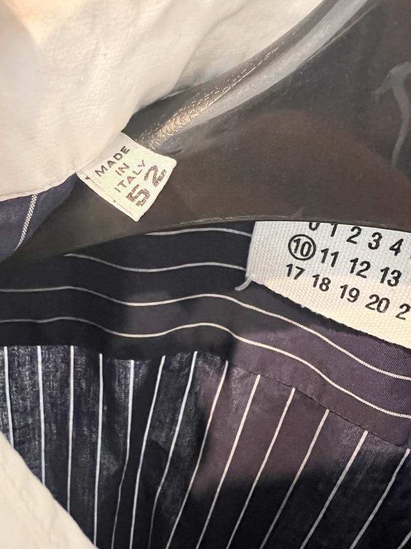 メゾンマルジェラ　メンズ　シャツ　ネイビー　Ｌサイズ