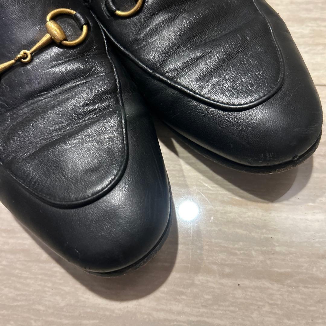 GUCCI ブラック ローファー 38 ホースビット