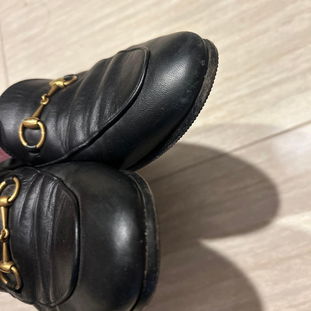 GUCCI ブラック ローファー 38 ホースビット