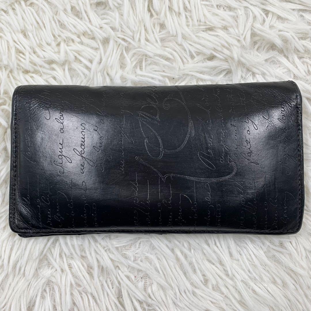 ベルルッティ 長財布 エベネ カリグラフィ スクリットレザー ブラック