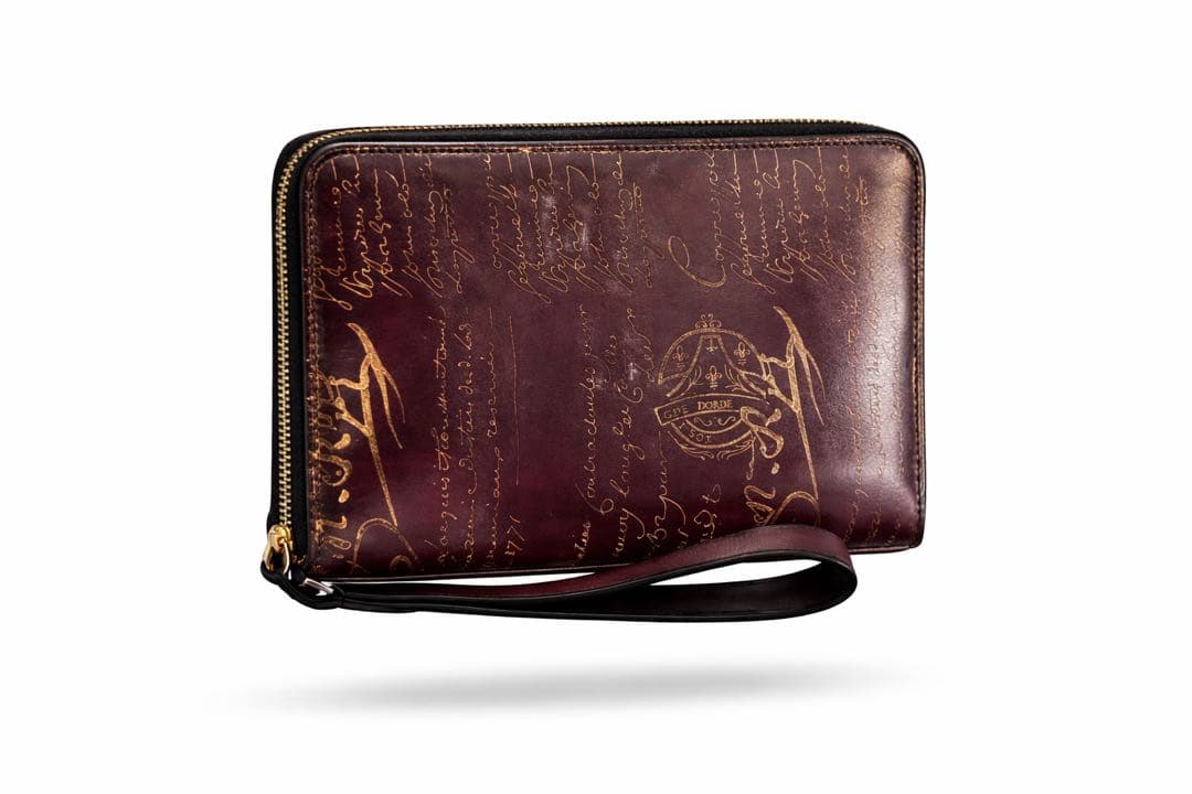 【極美品】ベルルッティ クラッチウォレット 紫×ゴールドパティーヌ青山本店購入