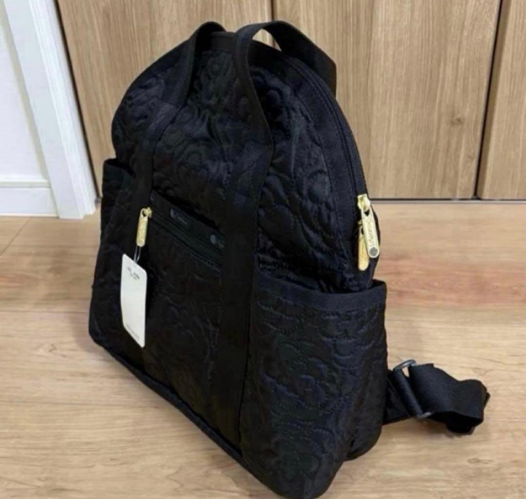 【新品】レスポートサック パフィーブロッサムズ 2way リュック 黒