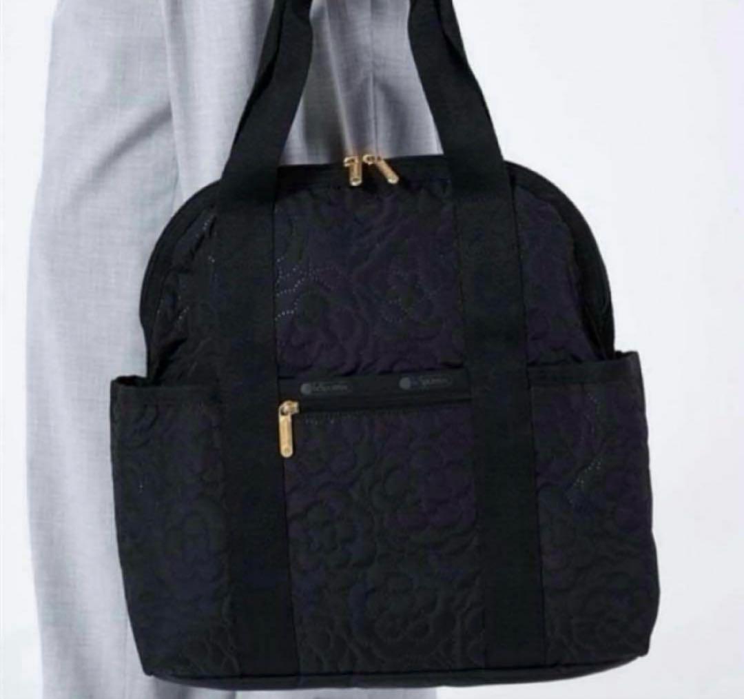 【新品】レスポートサック パフィーブロッサムズ 2way リュック 黒