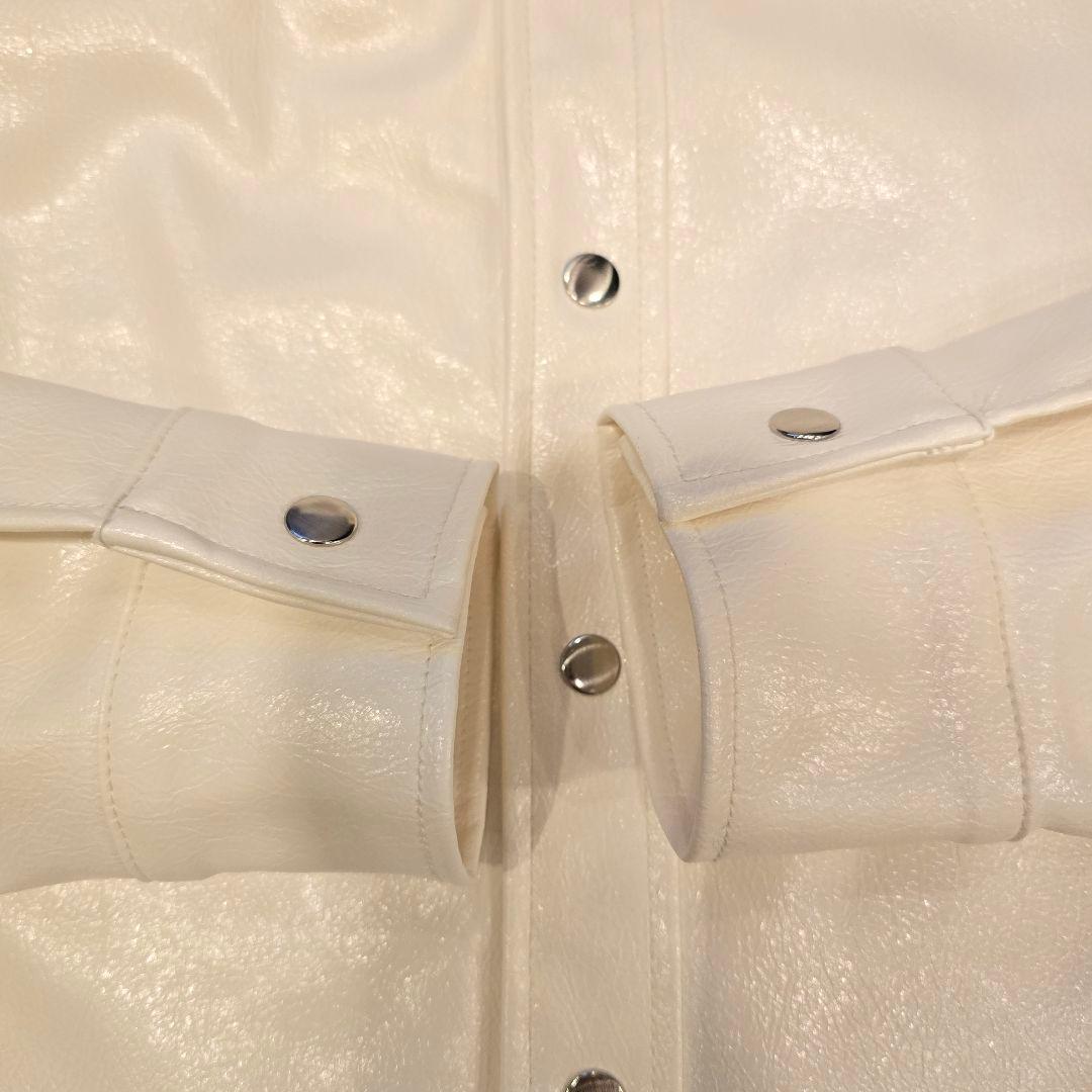 【未使用級】ZARA　ホワイトレザージャケット完売品